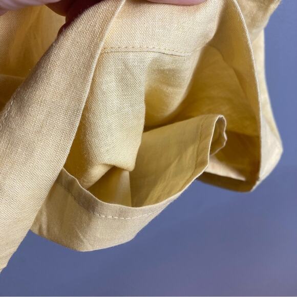 Banana Republic top XL NWT Shell linen yellow relaxed boxy lagenlook - Picture 9 of 12